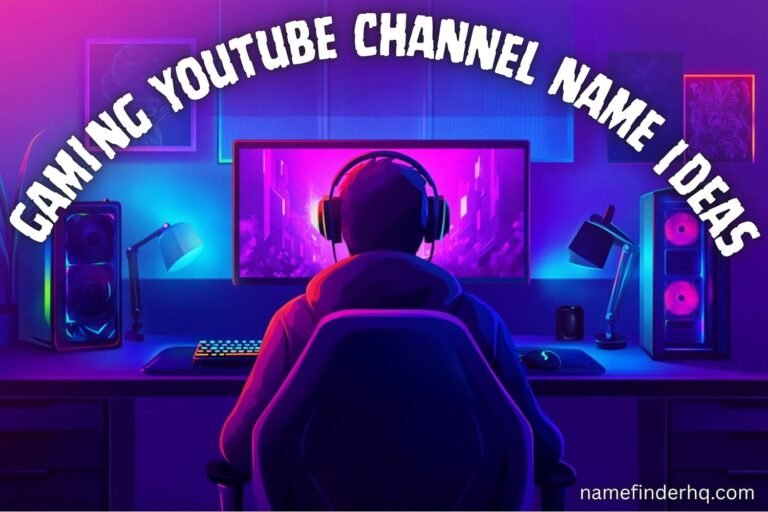 gaming youtube channel name ideas