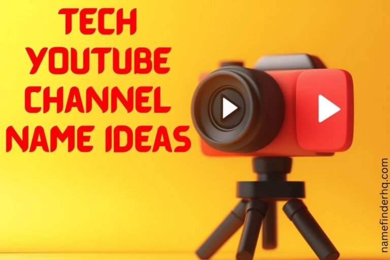 tech youtube channel name ideas