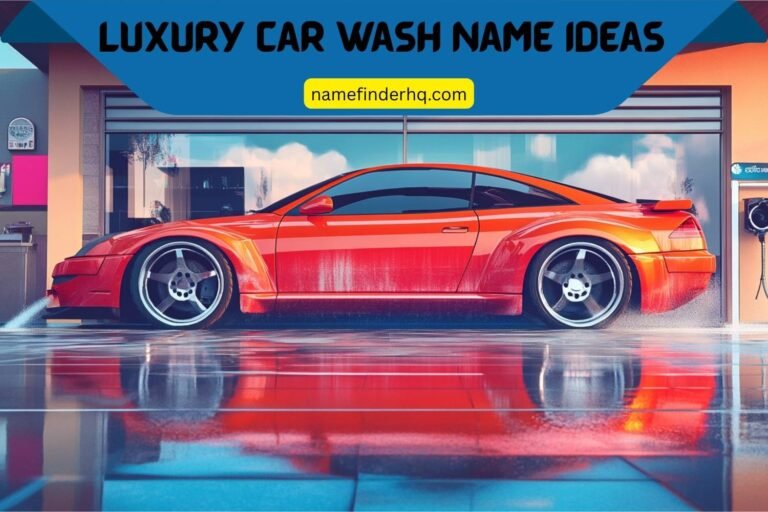 luxury car wash name ideas