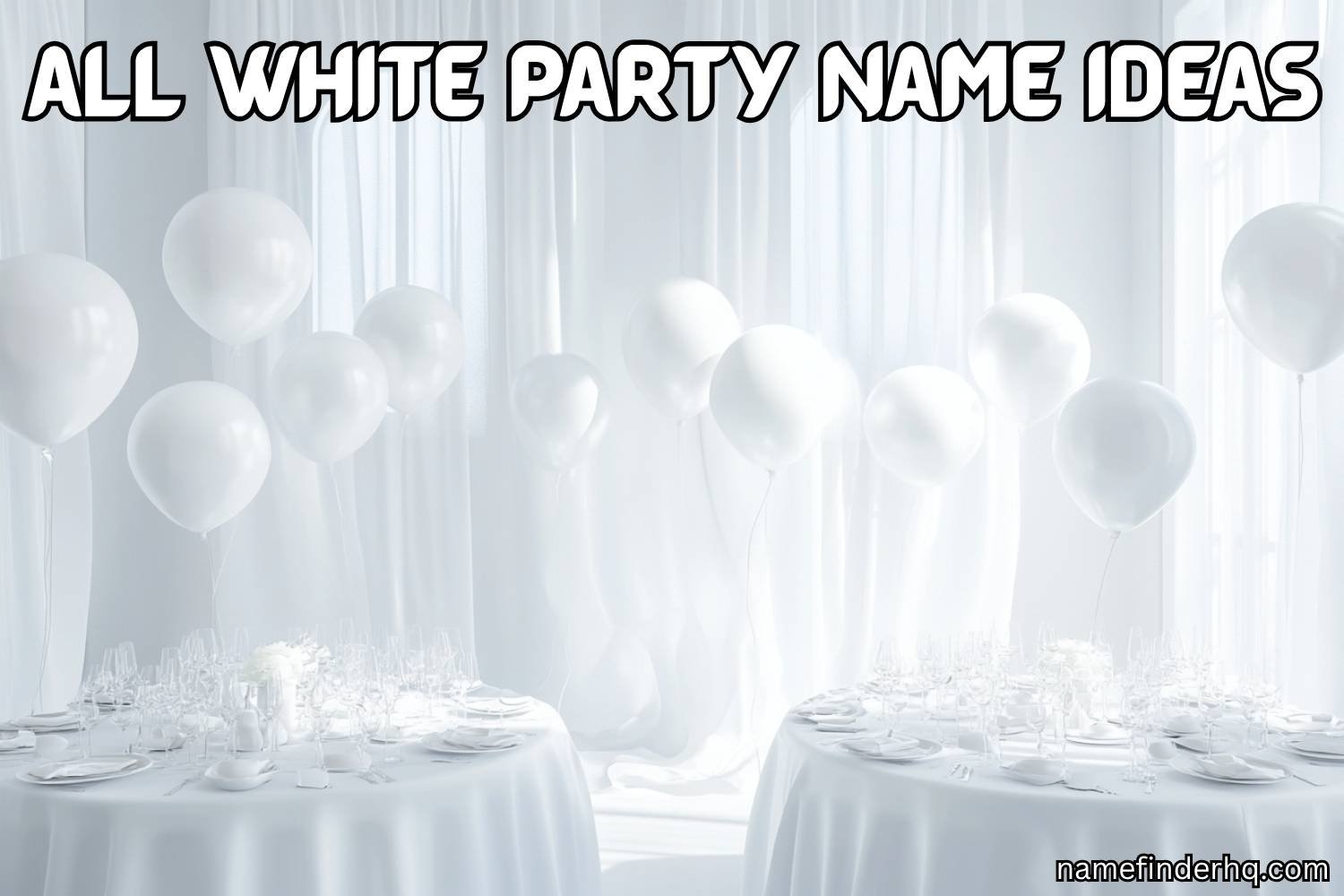 395+ All White Party Name Ideas (Classy, Funny, Elegant & Creative)
