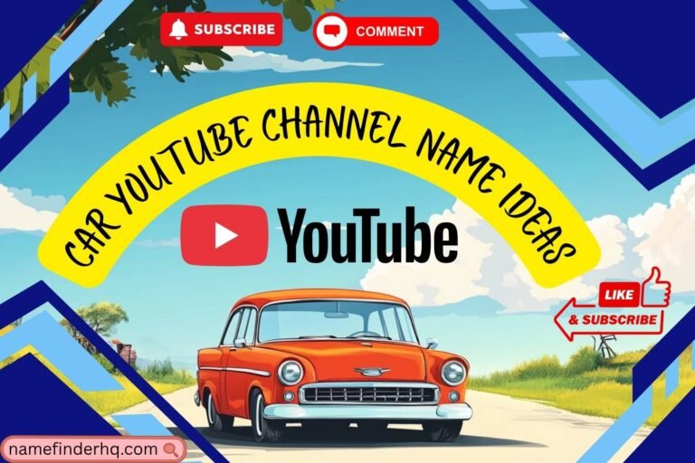 car youtube channel name ideas
