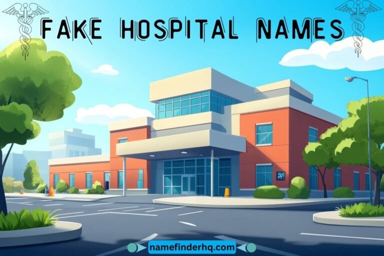 fake hospital names