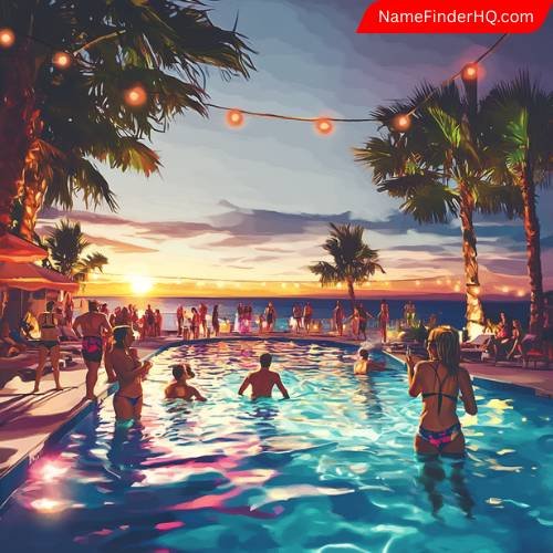 Cool & Modern Adult Pool Party Names