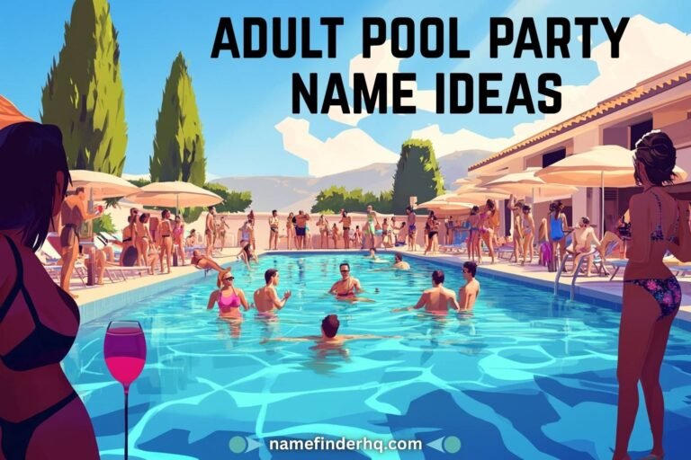 adult pool party name ideas